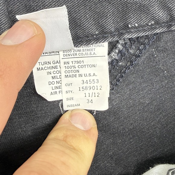 Vintage Rockies Pants Womens 11/12 Black High Rise Pleated Tapered Cotton 90s - Picture 6 of 13